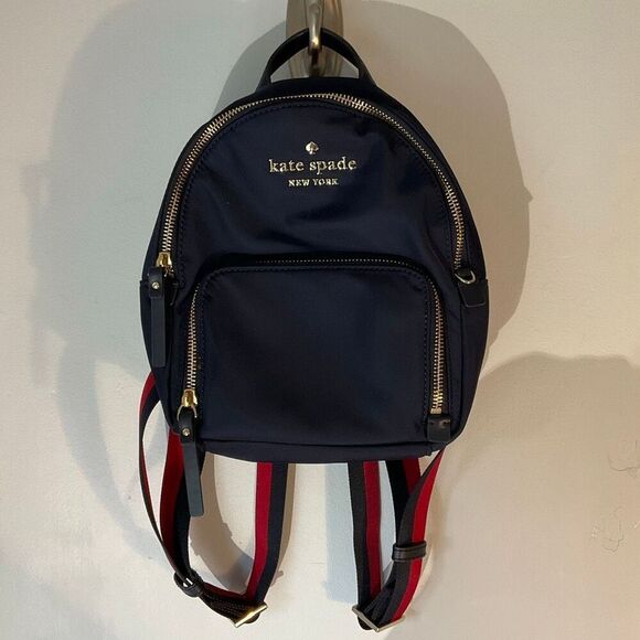 Kate Spade New York Small Watson Lane Hartley Varsity Stripe Nylon Backpack.prep - Picture 4 of 16